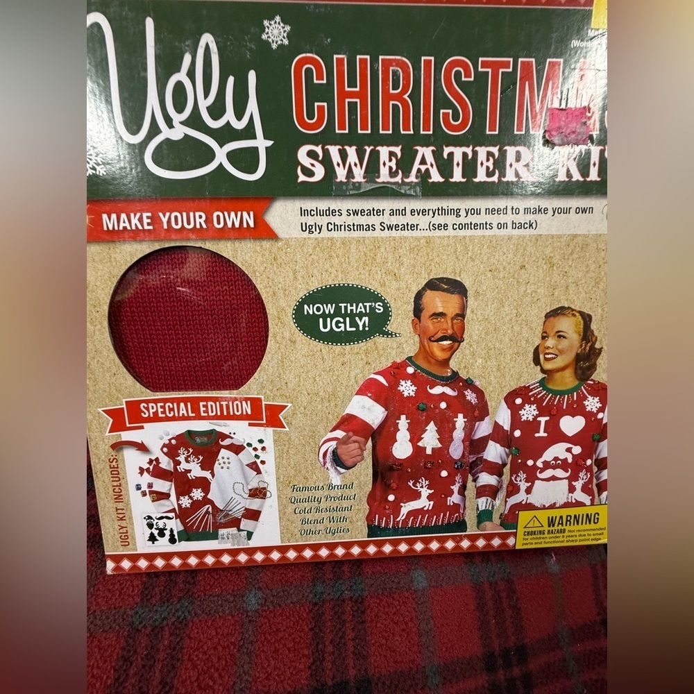 Ugly Christmas Sweater Kit Sz Large DYI NEW